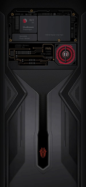 Redmi K40 Gaming Concept Phone with Exposed Circuitry and Cooling Fan HD phone wallpaper