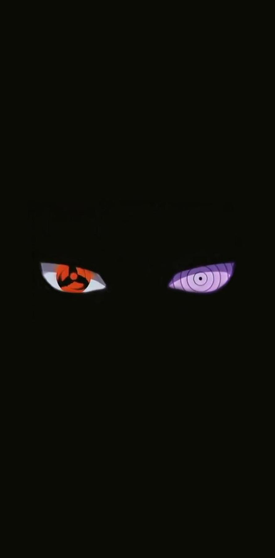 Naruto Uchiha Obito Sharingan and Rinnegan Eyes in Dark Shadow HD phone wallpaper
