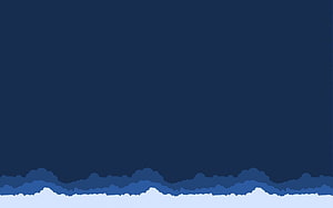 Minimalist Blue Cloud Layers Vector Art HD wallpaper