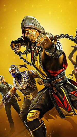 Mortal Kombat 11 Scorpion and Sub-Zero Character Artwork HD phone wallpaper