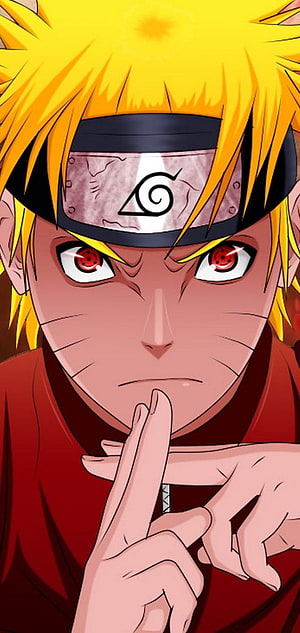 Naruto Uzumaki Performing Hand Sign With Red Eyes And Konoha Headband HD phone wallpaper