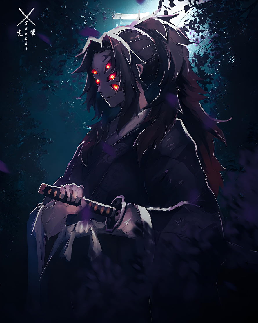 Akaza Upper Moon Three Demon Slayer Kimetsu no Yaiba Anime Wallpaper HD phone wallpaper