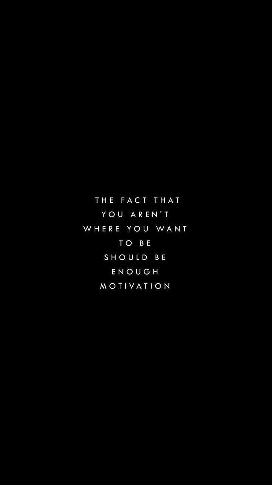 Minimalist Black Background With White Motivational Quote About Ambition And Self Improvement HD phone wallpaper