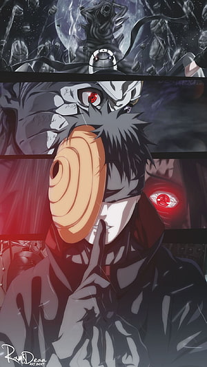 Tobirama Senju with Byakugan Mask and Sharingan Anime Art HD phone wallpaper