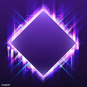 Abstract Violet Diamond Frame with Neon Light Rays and Geometric Lines HD phone wallpaper