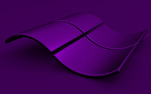 Purple 3D Windows Logo Wallpaper HD wallpaper