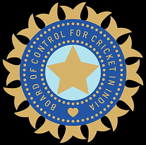 Board of Control for Cricket in India Emblem with Golden Star and Sunburst Design HD wallpaper