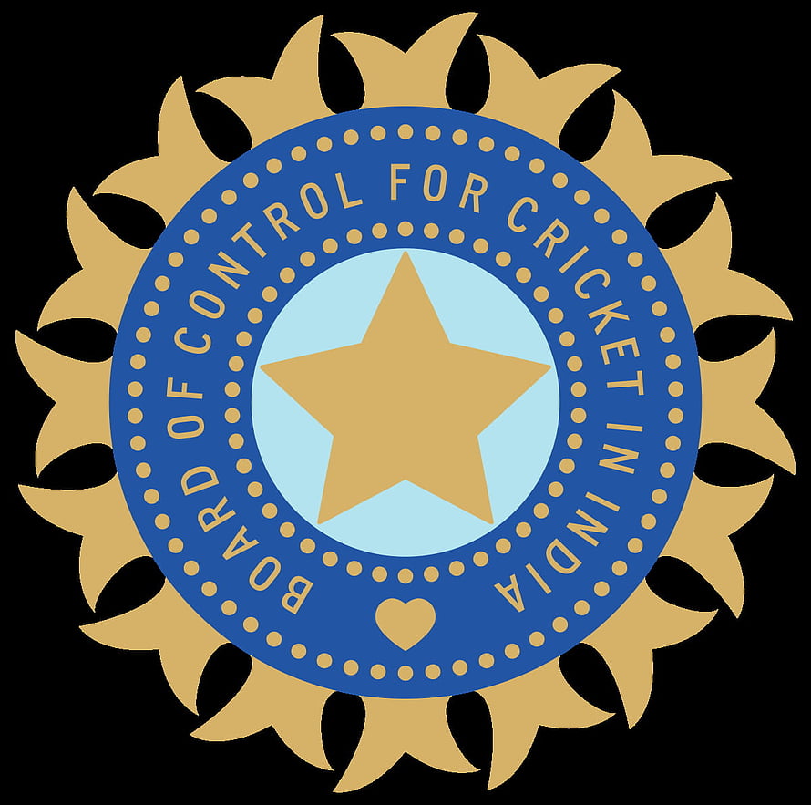 Board of Control for Cricket in India Emblem with Golden Star and Sunburst Design HD wallpaper