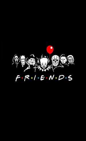 Horror Movie Villains Friends Parody Illustration HD phone wallpaper