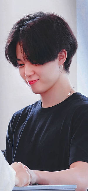 Palm Reading Scene with Jimin from BTS in Black T-Shirt HD phone wallpaper