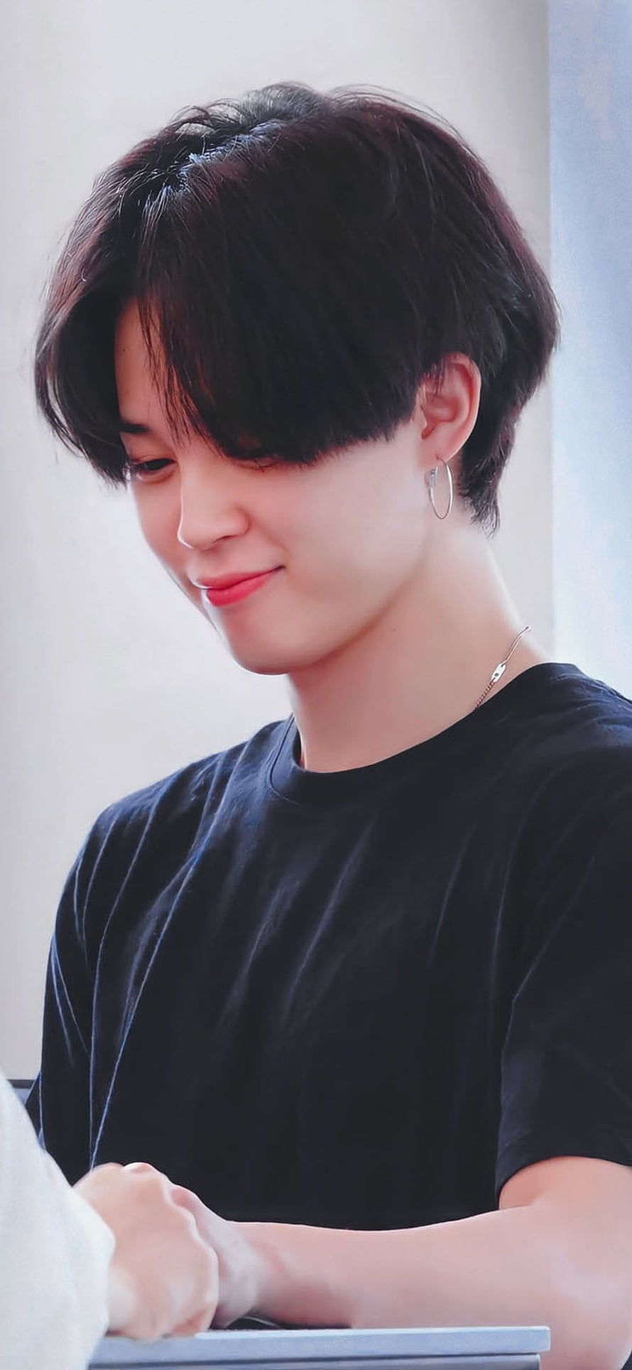 Palm Reading Scene with Jimin from BTS in Black T-Shirt HD phone wallpaper