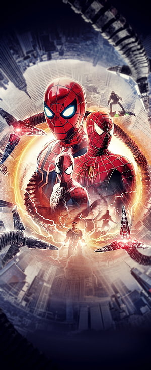 Spider-Man No Way Home Poster Featuring Tobey Maguire Andrew Garfield and Tom Holland, spider man no way home, MARVEL, AVENGERS, SPIDERMAN, 2021 HD phone wallpaper