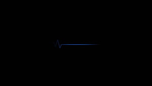 Minimalist Blue ECG Heartbeat Line on Black Background HD wallpaper