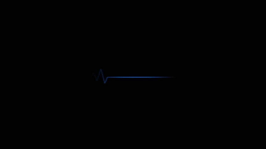 Minimalist Blue ECG Heartbeat Line on Black Background HD wallpaper