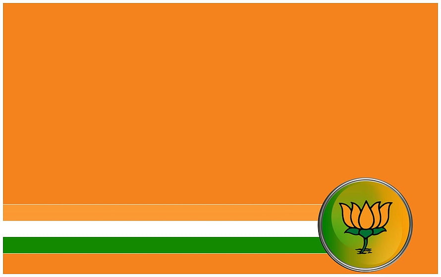 Bharatiya Janata Party BJP Orange Lotus Symbol Desktop Background HD wallpaper