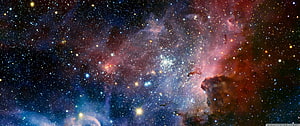 Stunning Deep Space Nebula With Star Clusters And Cosmic Dust Clouds HD wallpaper