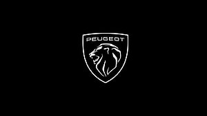 Peugeot Lion Logo White on Black Background HD wallpaper