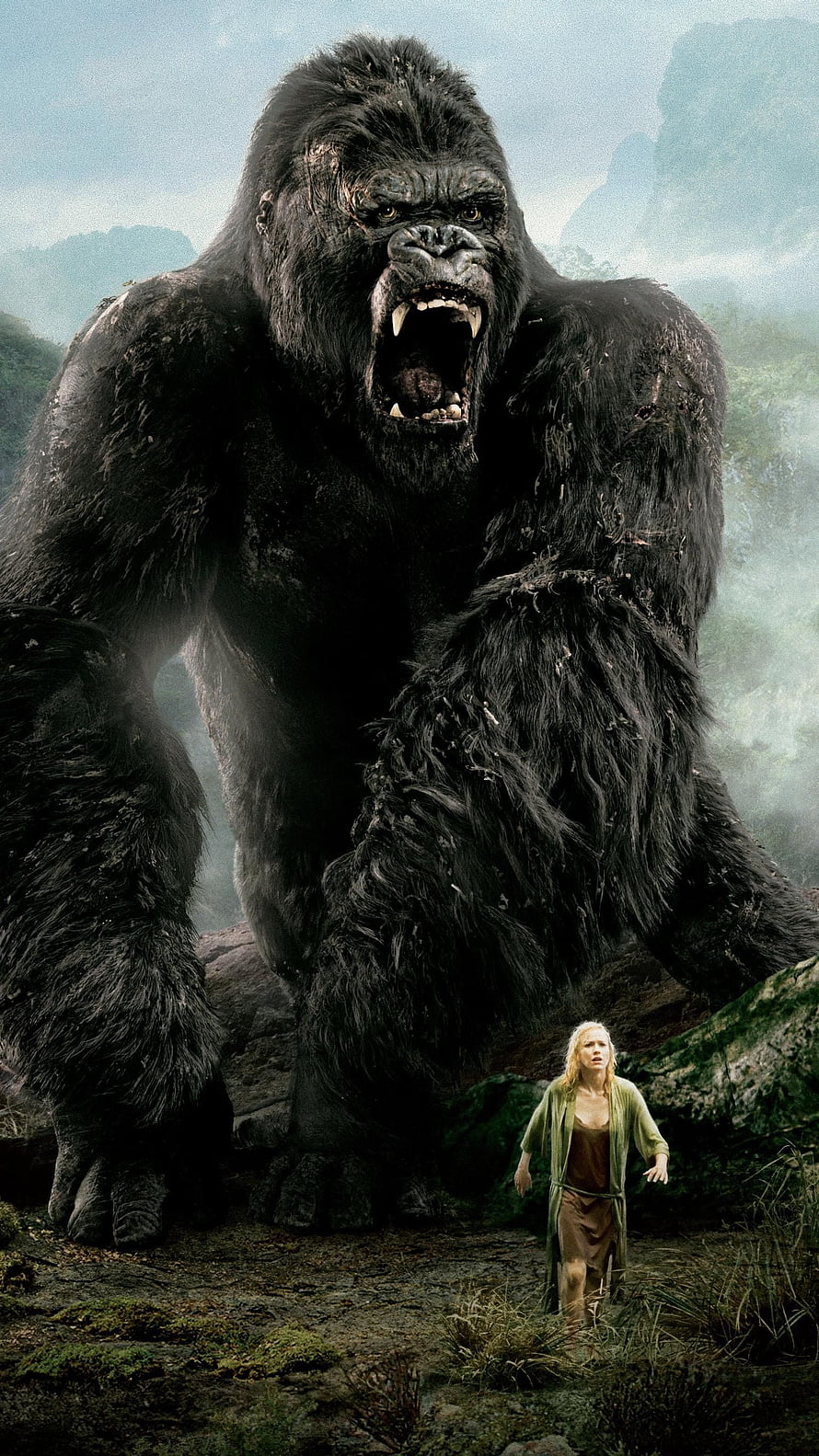King Kong 2005 Movie Poster Featuring Giant Gorilla and Woman in Jungle Setting, King Kong (2005) . Moviemania in 2021. King kong art, King kong movie, King kong, Gorilla King HD phone wallpaper