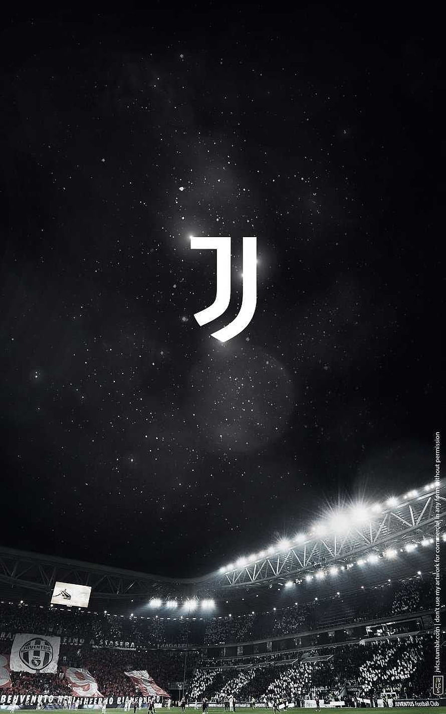 Juventus FC Stadium Night Atmosphere Wallpaper HD phone wallpaper