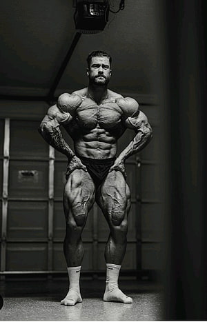 Muscular Bodybuilder Posing in Gym with Defined Abs and Veins HD phone wallpaper