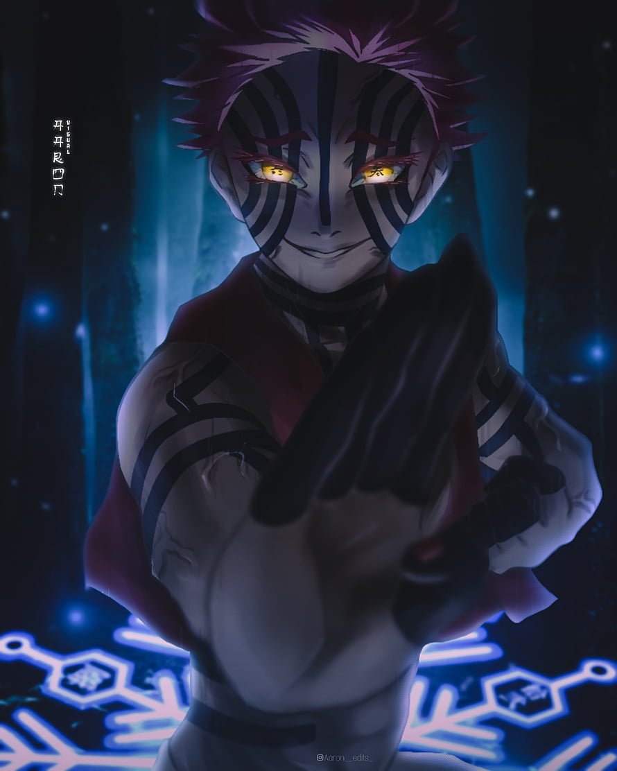 Demon Slayer Upper Rank One Kokushibo Anime Character Artwork HD phone wallpaper