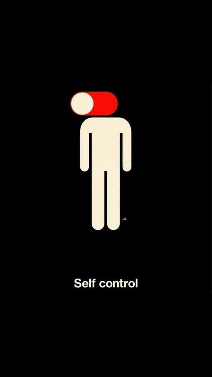 Minimalist Self Control Concept with Toggle Switch on Black Background HD phone wallpaper