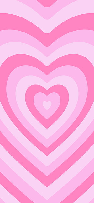 Concentric Pink Heart Pattern Minimalist Aesthetic Wallpaper HD phone wallpaper