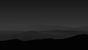 Dark Minimalist Mountain Silhouette Landscape with Layered Horizon HD wallpaper