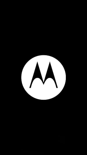 Minimalist Motorola Logo on Black Background HD phone wallpaper
