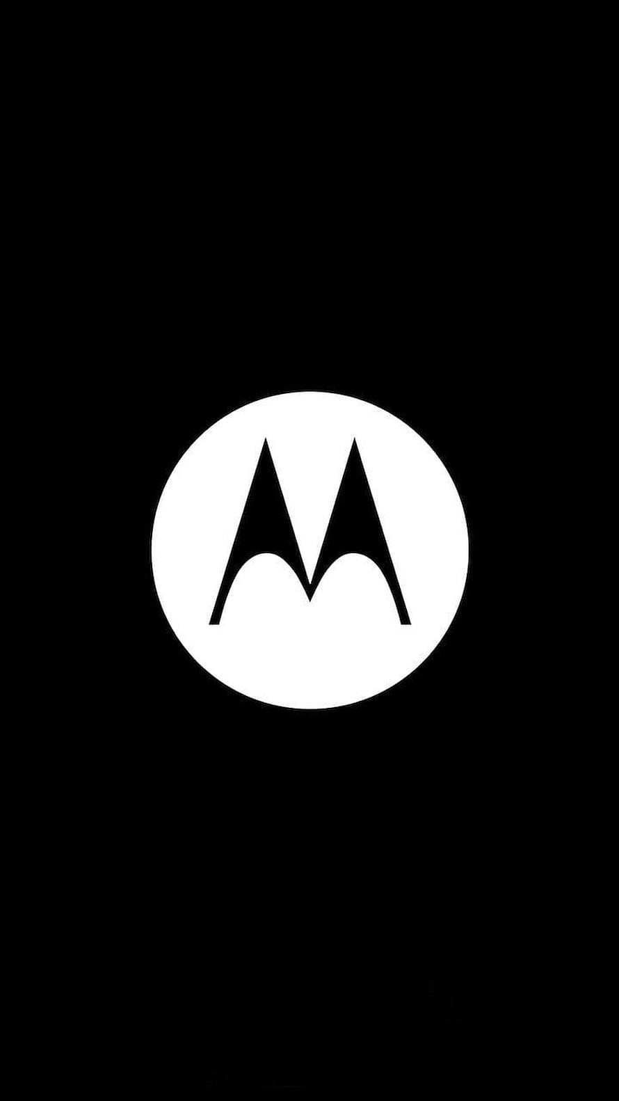Minimalist Motorola Logo on Black Background HD phone wallpaper