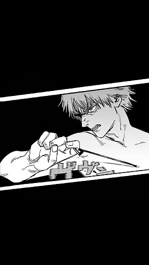 Chainsaw Man Power Black and White Manga Panel Illustration, Chainsaw Man, Chainsaw Man Power HD phone wallpaper