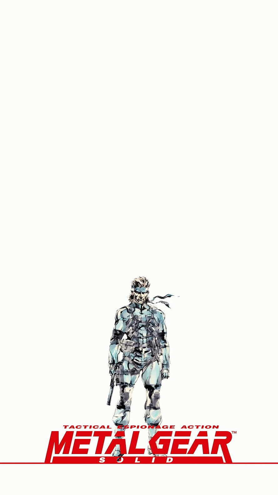 Minimalist Metal Gear Solid Snake Concept Art with Tactical Espionage Action Logo HD phone wallpaper