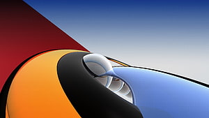Vibrant Abstract 3D Render With Smooth Curves And Bold Color Blocks HD wallpaper
