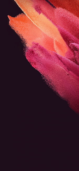 Vibrant Magenta and Orange Powder Art on Dark Background HD phone wallpaper