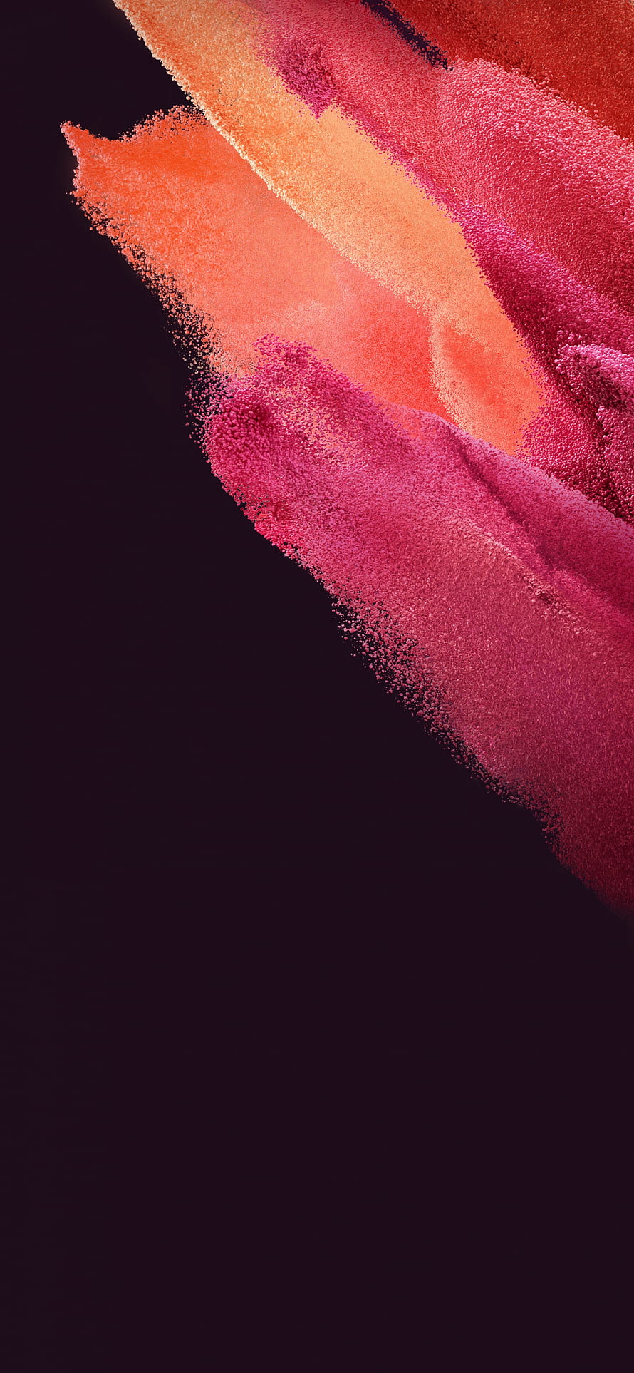 Vibrant Magenta and Orange Powder Art on Dark Background HD phone wallpaper