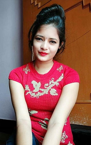 Young woman in a red patterned sweater with an updo hairstyle and red lipstick, Desi Maal : Indian Cute Girls Pics for Android HD phone wallpaper