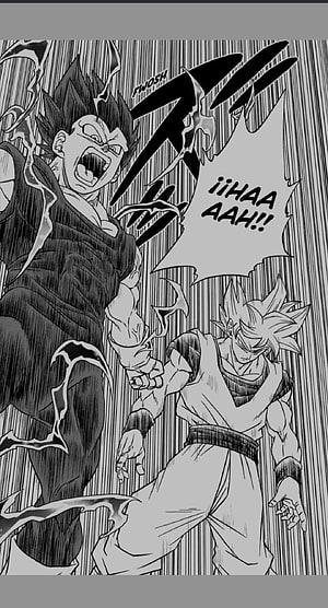 Vegeta Punches Goku In Black And White Manga Panel, Vegeta and Goku, Panel, Manga HD phone wallpaper