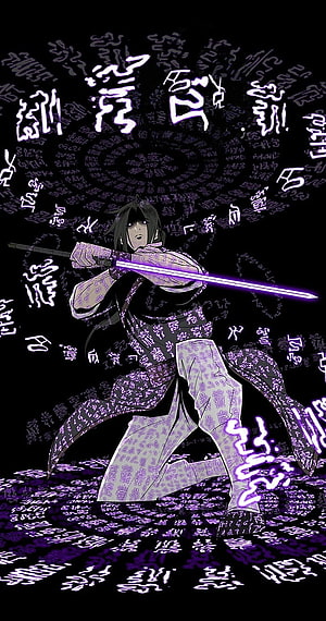 Legend of the Northern Blade Anime Character Wielding Purple Sword with Glowing Runes HD phone wallpaper