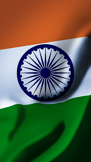 Waving Indian National Flag With Ashoka Chakra Symbol HD phone wallpaper
