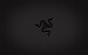 Razer Carbon Fiber Logo on Dark Textured Background HD wallpaper