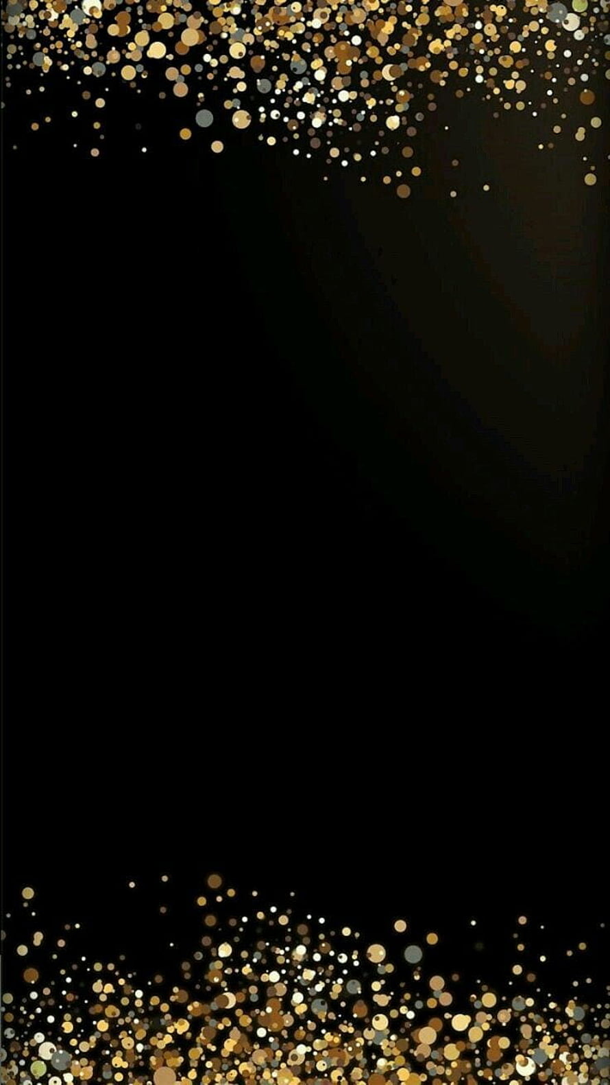 Elegant Gold Glitter and Sparkles on Black Background HD phone wallpaper