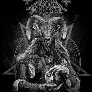 Dark Funeral Black Metal Album Artwork Featuring Horned Goat Demon and Pentagram HD phone wallpaper