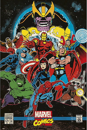 Vintage Marvel Comics Group Poster Featuring Avengers, Spider-Man, and Guardians of the Galaxy, Marvel Comics Retro Poster The Infinity. in 2020. Marvel comics , Marvel comics vintage, Marvel comics art, Vintage Avengers HD phone wallpaper