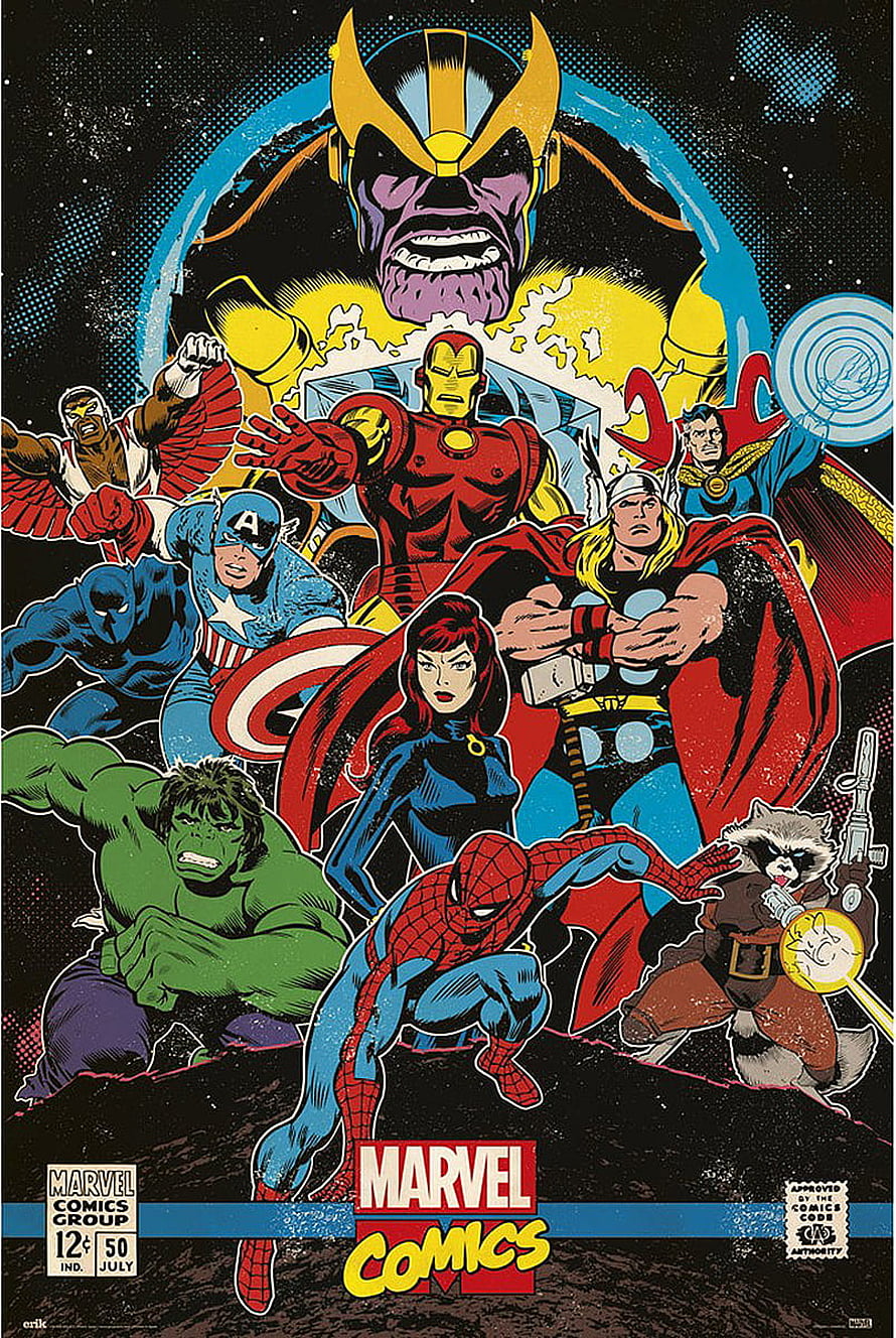 Vintage Marvel Comics Group Poster Featuring Avengers, Spider-Man, and Guardians of the Galaxy, Marvel Comics Retro Poster The Infinity. in 2020. Marvel comics , Marvel comics vintage, Marvel comics art, Vintage Avengers HD phone wallpaper