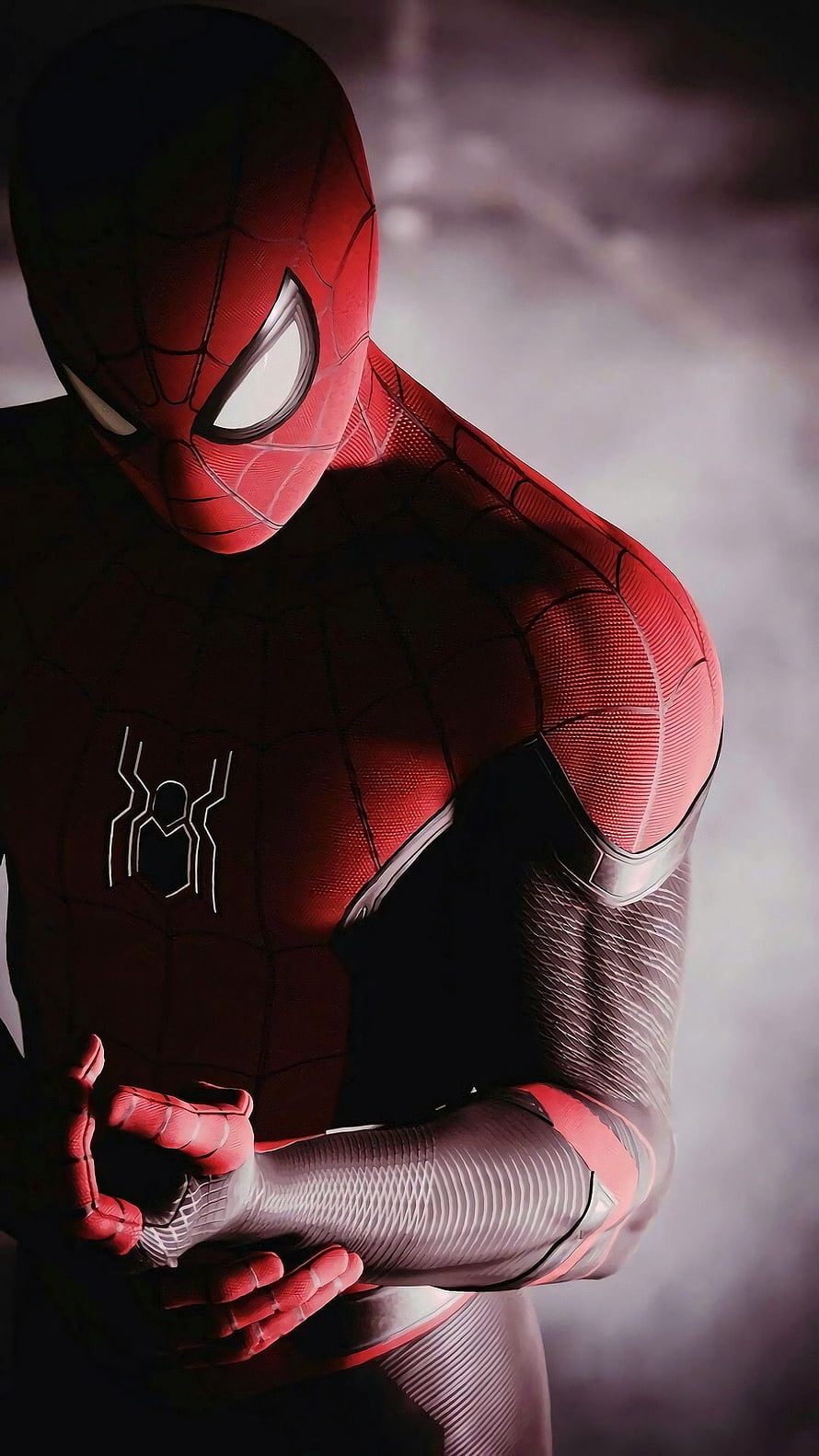Spider-Man in Advanced Suit with Web-Shooting Gesture, Spiderman, marvel HD phone wallpaper