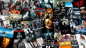 Action Movie Poster Collage Featuring Skyfall, Dredd, and The Bourne Legacy HD wallpaper