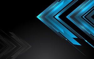 Abstract Blue Geometric Arrows on Dark Background HD wallpaper