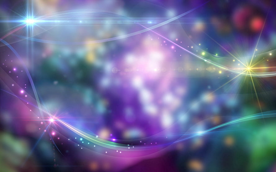 Vibrant Abstract Light Streaks and Bokeh with Multicolored Lens Flares HD wallpaper