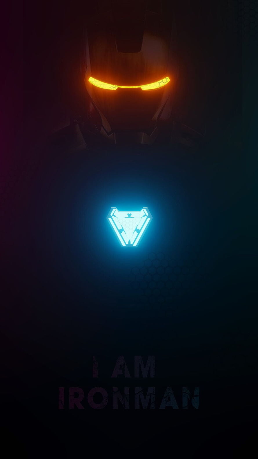 Iron Man Helmet and Arc Reactor Glowing in Dark Minimalist Marvel Wallpaper, The IRONMAN . Iron Man , Marvel , Iron Man Logo HD phone wallpaper