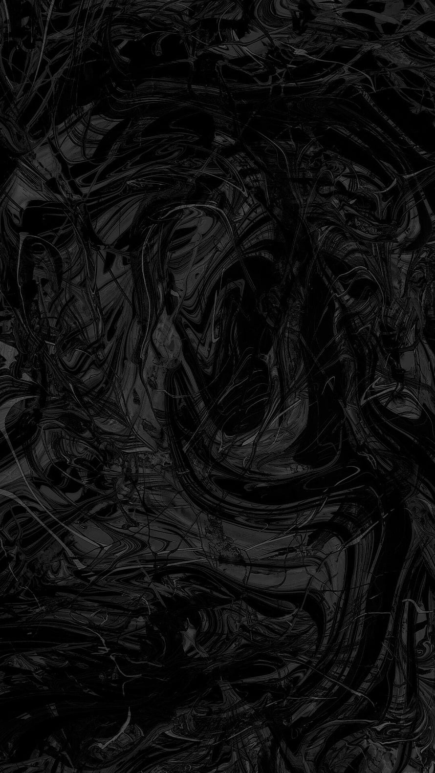 Dark Abstract Liquid Texture with Swirling Black and Grey Patterns HD phone wallpaper